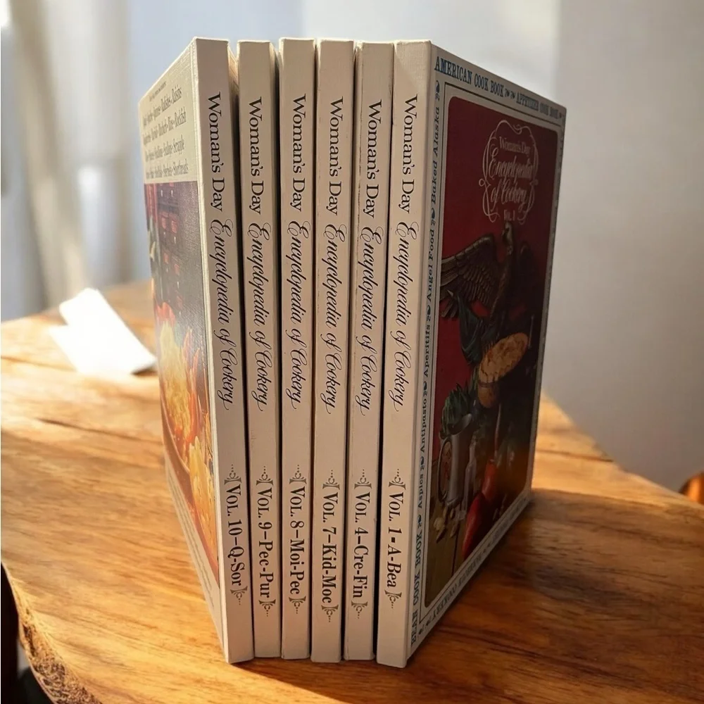 Woman's Day Encyclopedia of Cookery Lot of 6 Vol. 1, 4, 7-10 1966 Hardcover VTG